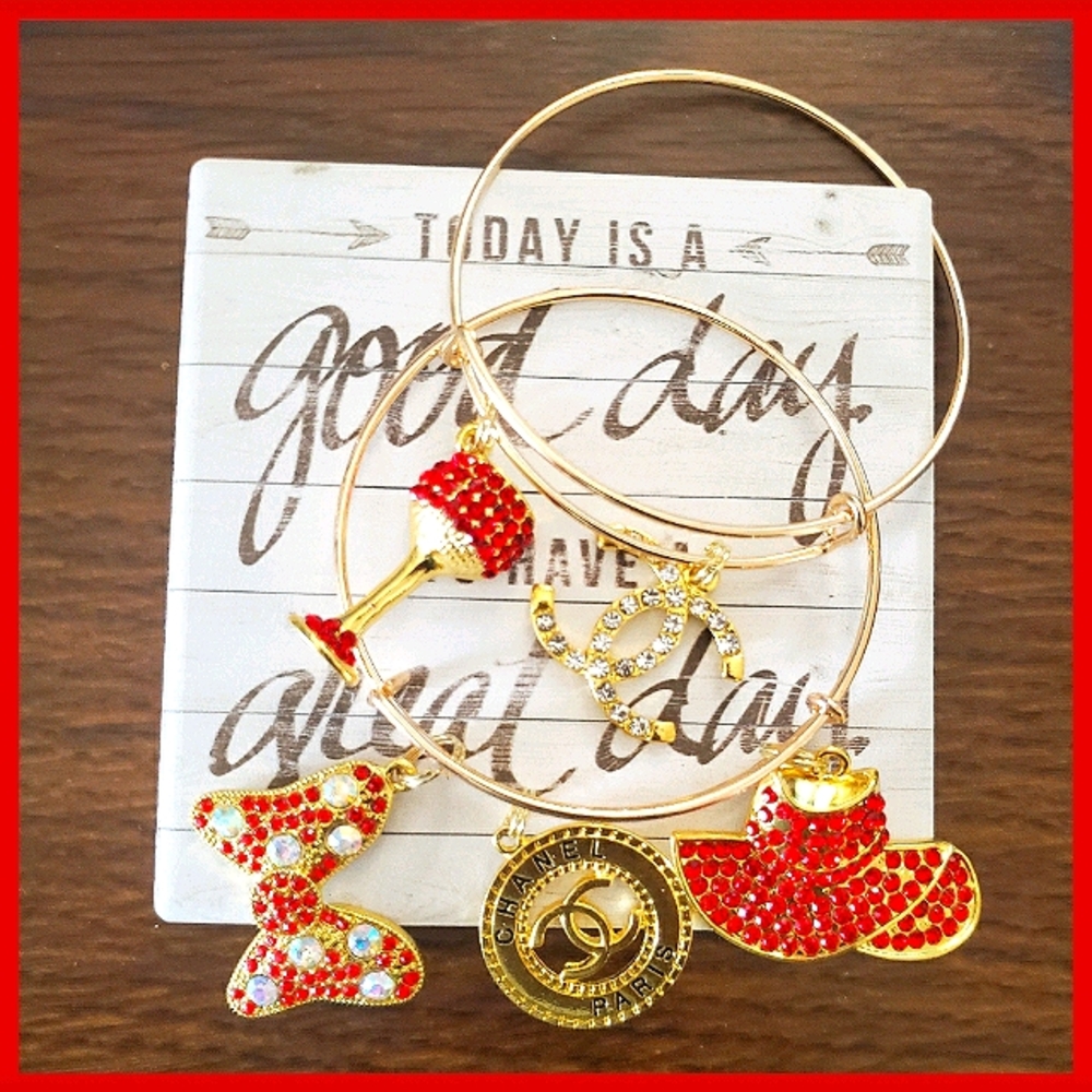 Red & Gold Bangle Set